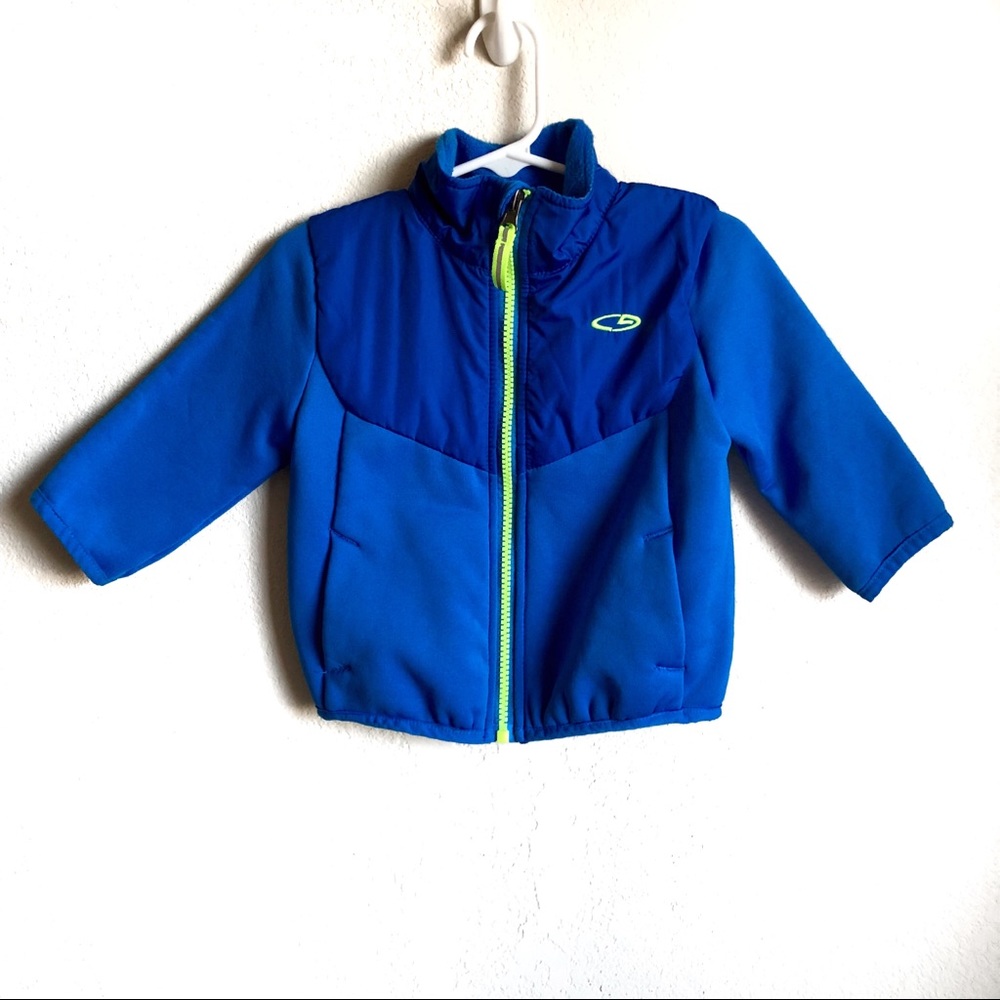 EUC bright blue champion zip up jacket 12 month